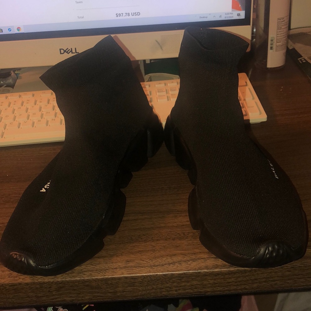 Black sock sneakers
